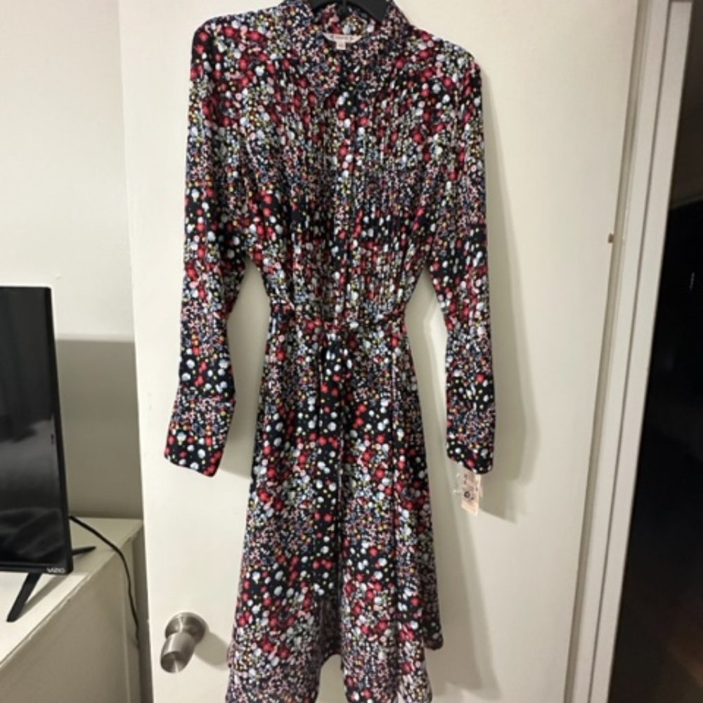 Nanette Lepore NWT Navy/Red Print Dress Size 12
